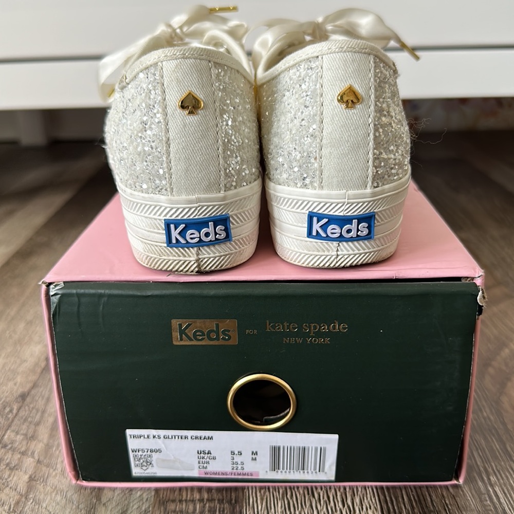 Keds x kate spade new york Triple Glitter bridal shoes - Picture 4 of 11